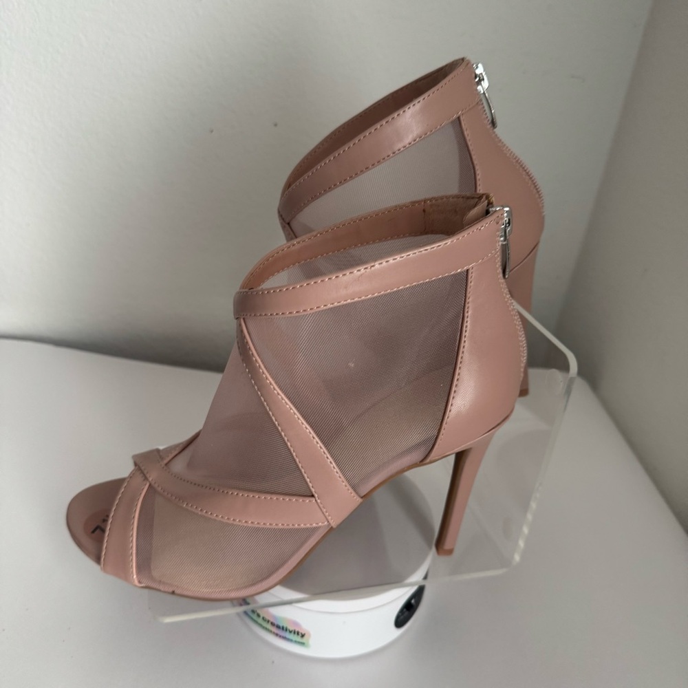 Nine West Blush Mesh Peep-Toe Heels